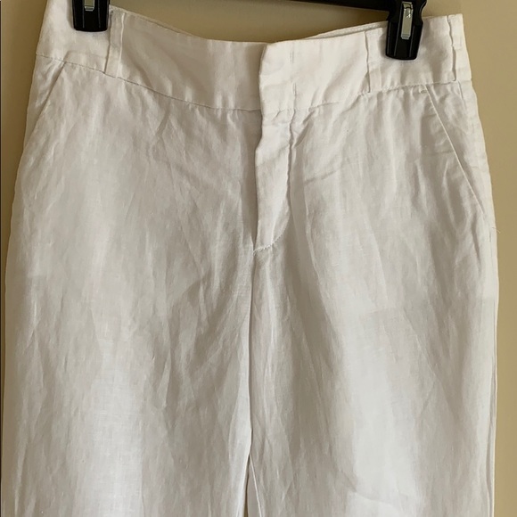 Stile Benetton Linen Pants, White XS - Picture 4 of 5